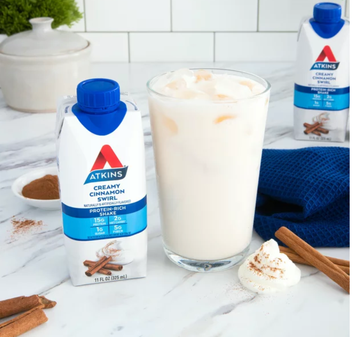 Atkins Ready to Drink Shake, Creamy Vanilla (Pack of 4)