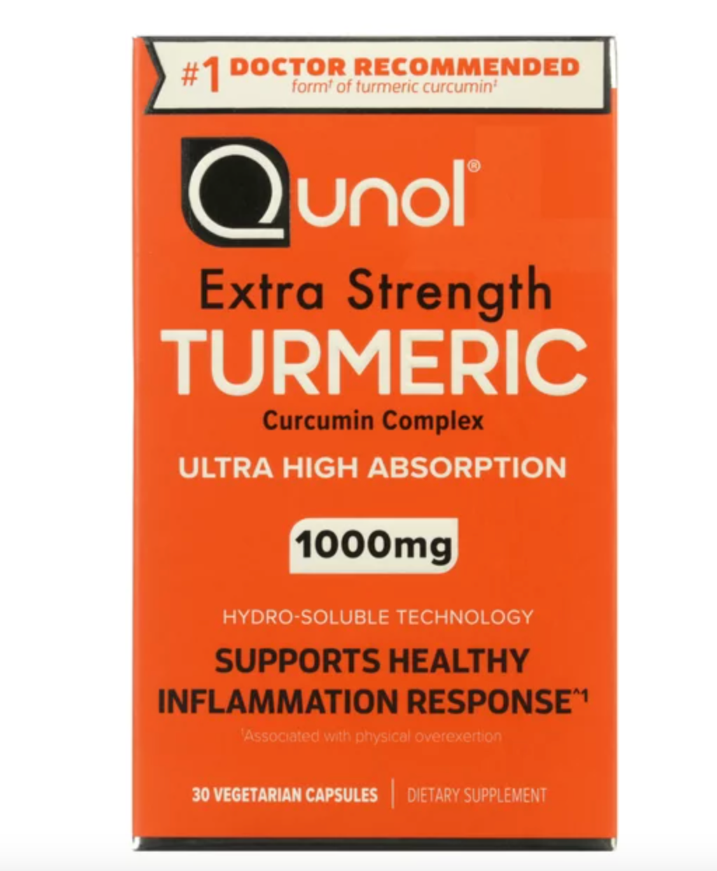 Qunol Turmeric Curcumin Capsules (30 Count) with Ultra High Absorption, 1000mg Joint Support Herbal Supplement
