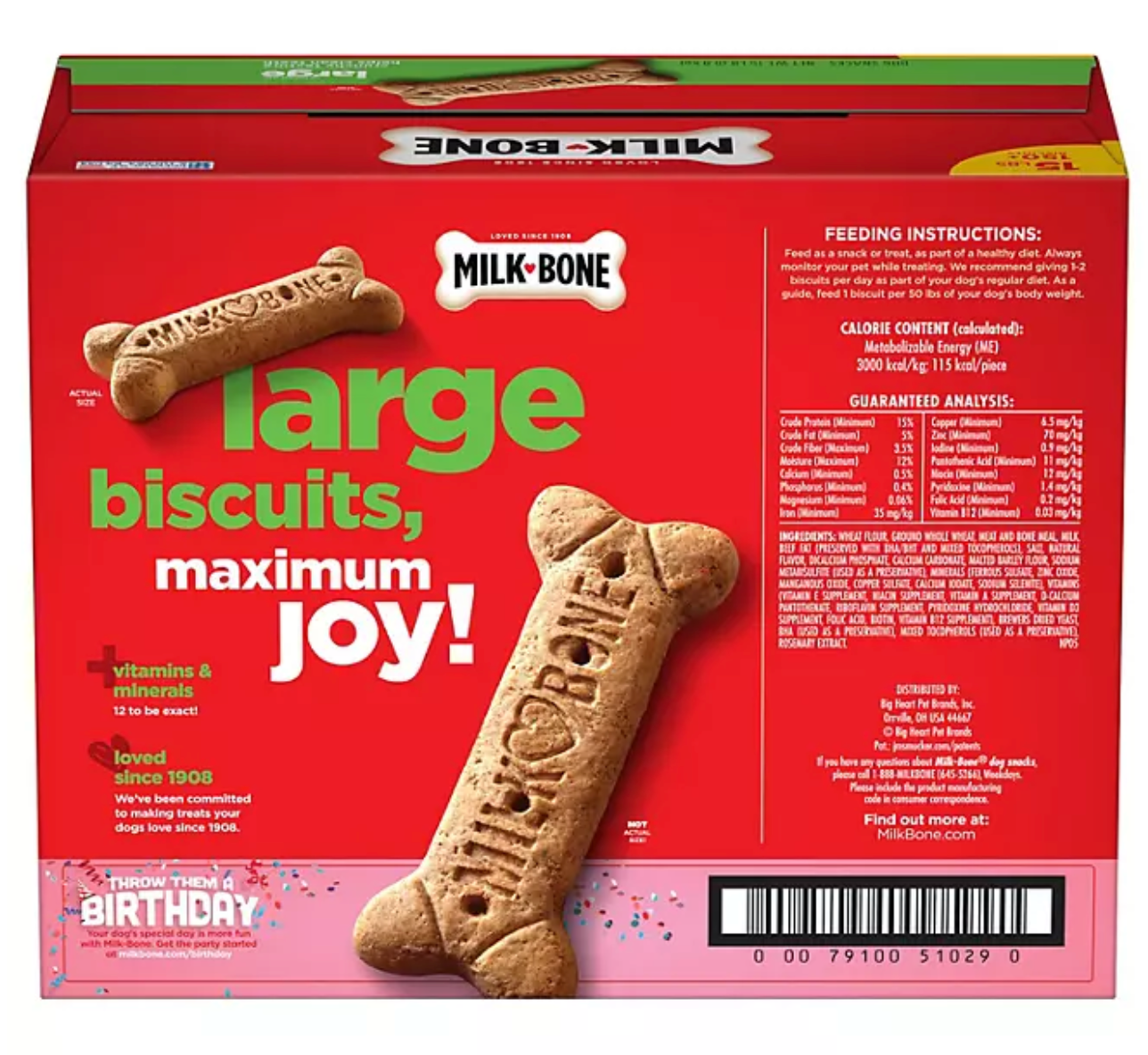Milk-Bone Original Large Crunchy Dog Treat Biscuits (240 oz.)