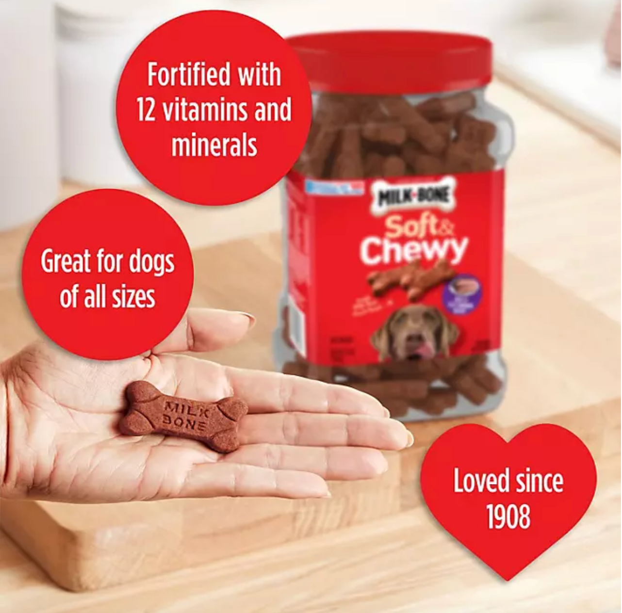 Milk-Bone Soft & Chewy Dog Treats, Beef & Filet Mignon (37 oz.)
