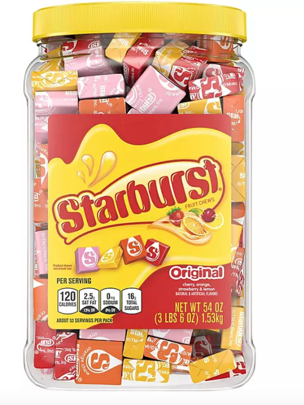 Starburst Original Fruity Chewy Candy Bulk Jar (3 lbs. 6 oz.)