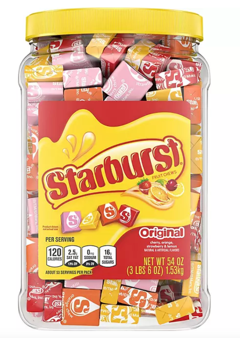 Starburst Original Fruity Chewy Candy Bulk Jar (3 lbs. 6 oz.)
