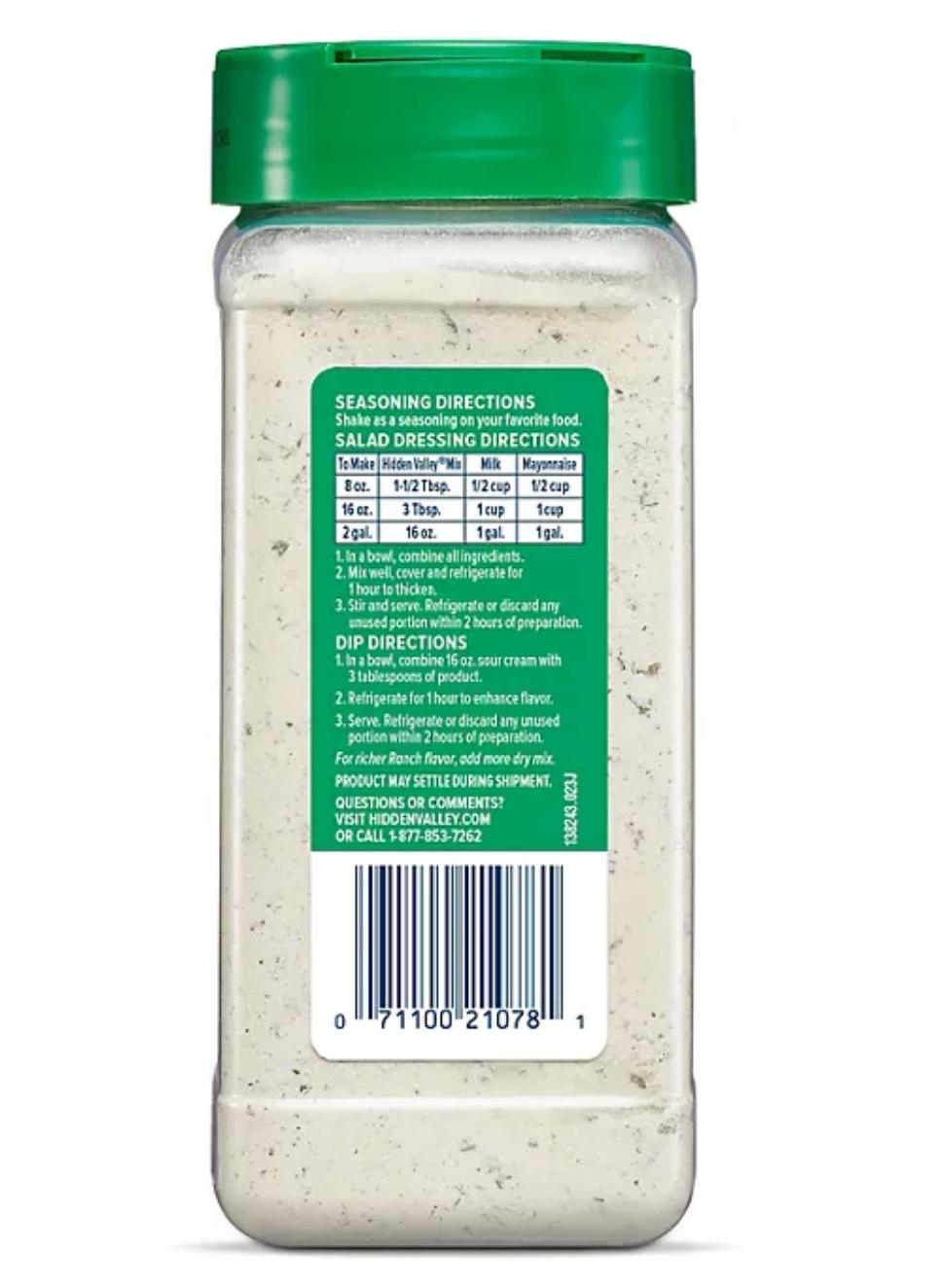Hidden Valley Original Ranch Salad Dressing and Seasoning Mix, 16 oz.