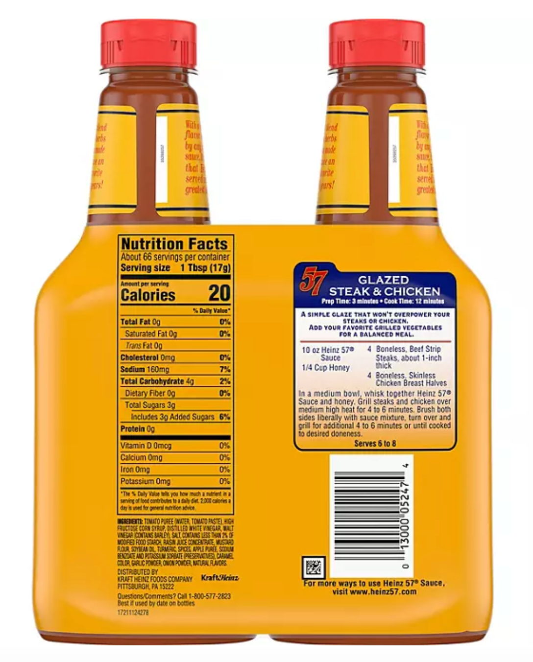 Heinz 57 Sauce 20 oz., 2 pk.