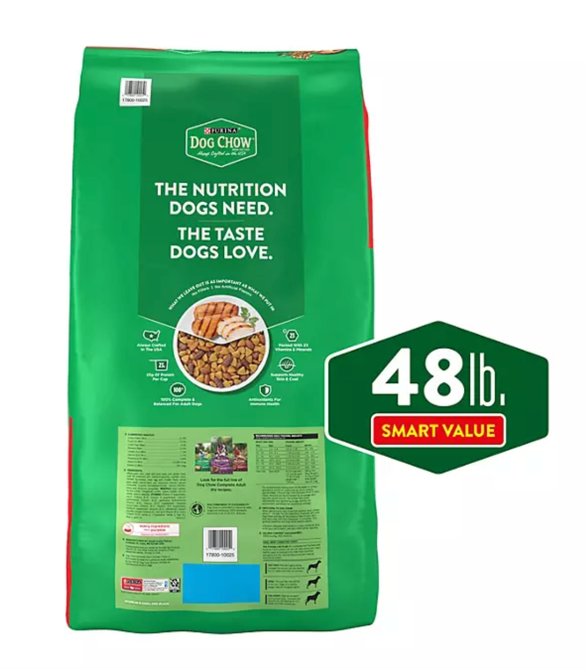 Purina Dog Chow Complete Adult Dry Dog Food, Chicken Flavor, 48 lbs.