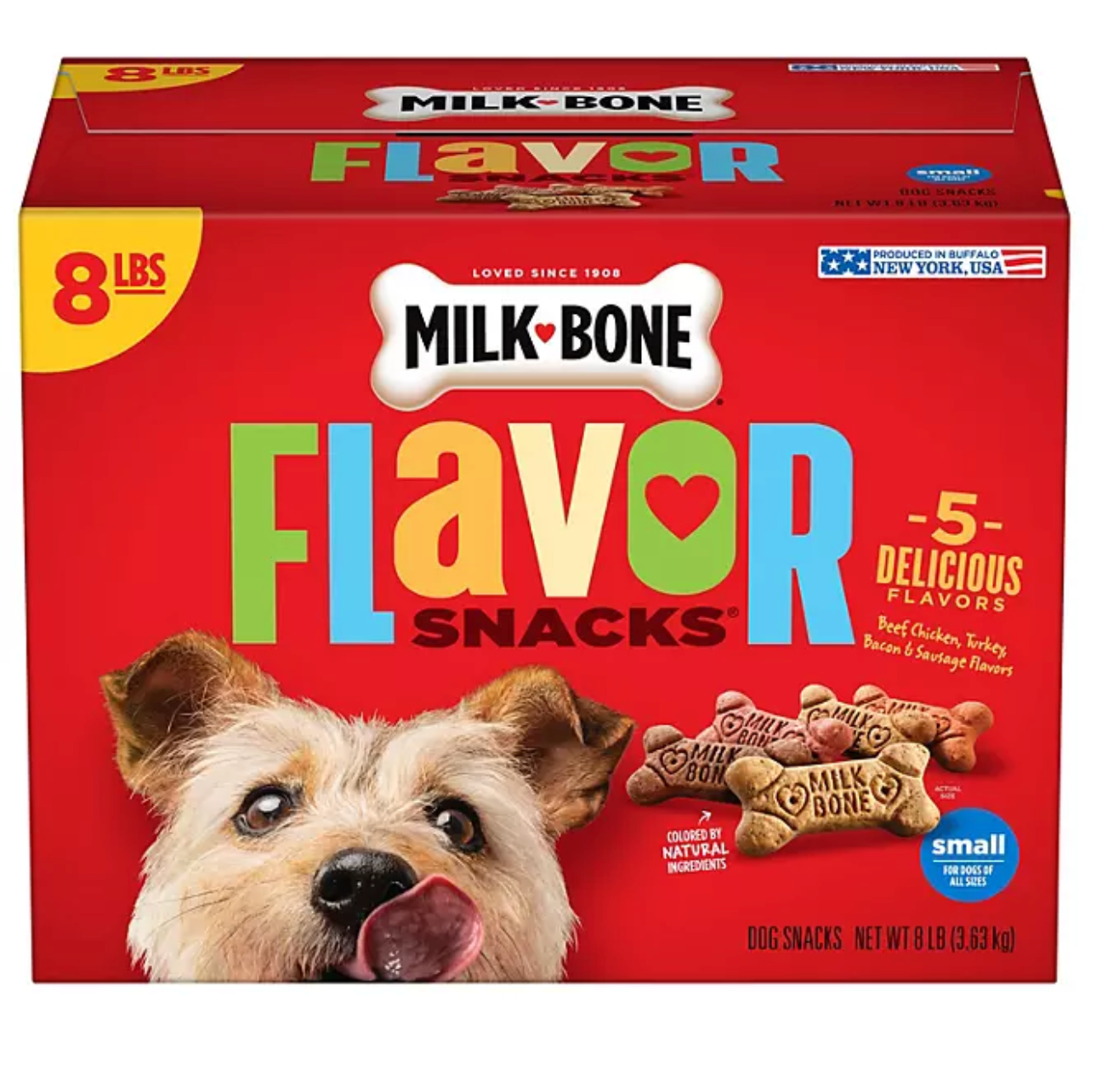 Milk-Bone Flavor Snacks Small Crunchy Dog Biscuits, 128 oz.