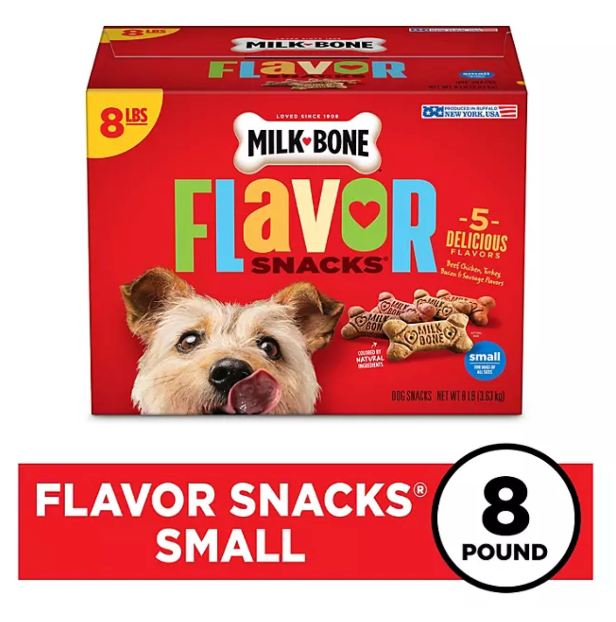 Milk-Bone Flavor Snacks Small Crunchy Dog Biscuits, 128 oz.