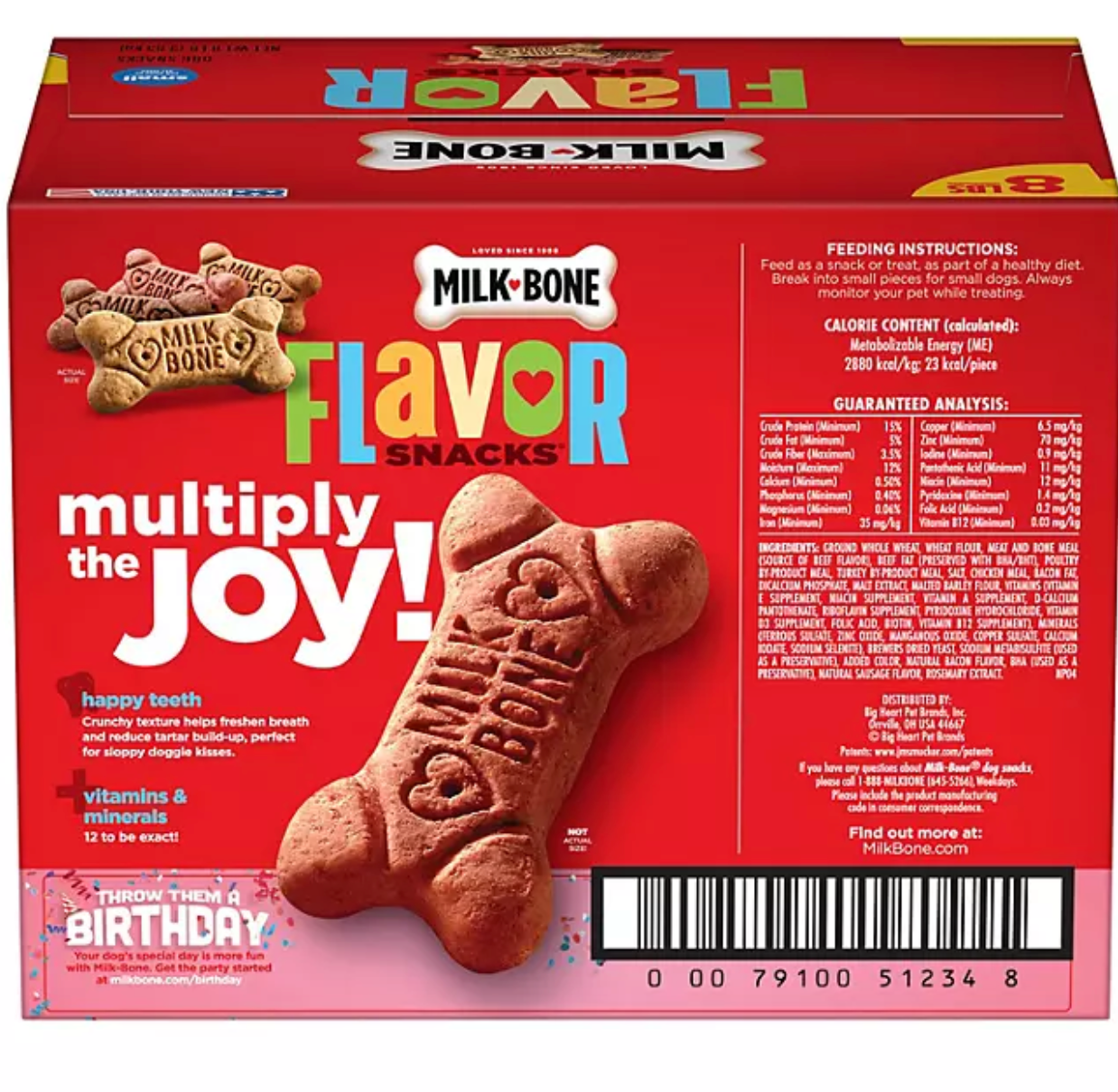 Milk-Bone Flavor Snacks Small Crunchy Dog Biscuits, 128 oz.