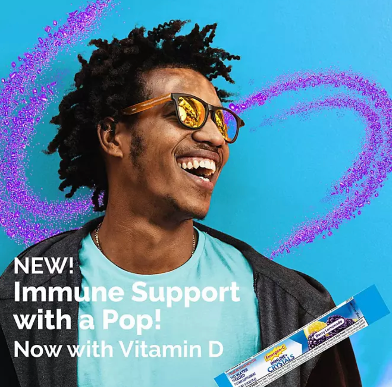 Emergen-C Immune + Crystals, Blackberry Lemon, 56 ct.