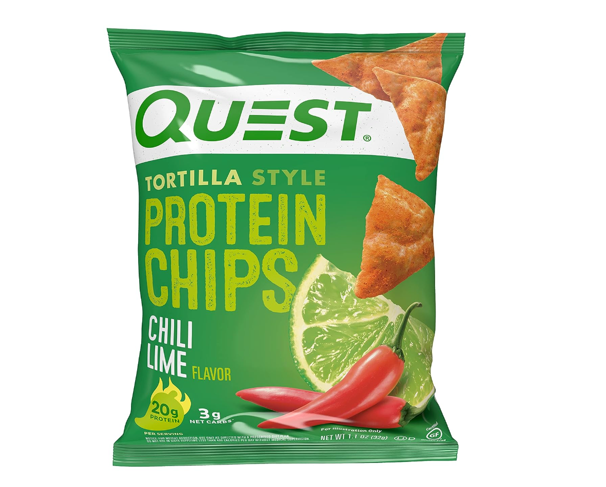Quest Tortilla Style 18-20g Protein Chip Variety Pack, Chili Lime and Nacho Cheese 14 ct.