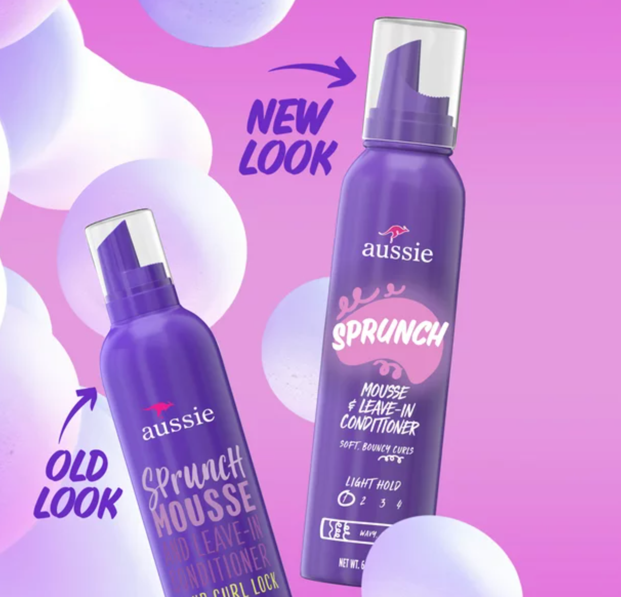 Aussie Sprunch Mousse & Leave-in Conditioner for Curly & Wavy Hair, Unisex, 6 oz