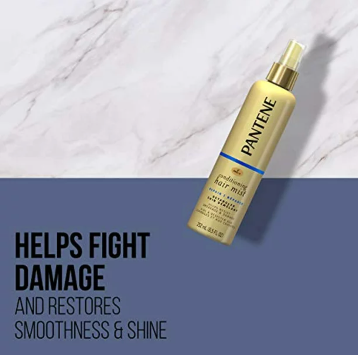 Pantene Conditioning Mist Detangler, Nutrient Boost, Pro-V Repair And Protect For Damaged Hair, 8.5 Fl Oz (Pack Of 3)