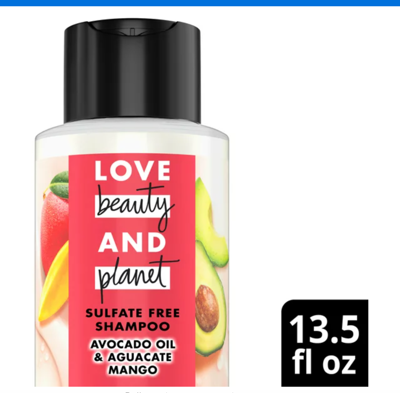 Love Beauty and Planet 3 in 1 Luscious Waves Shampoo Avocado, Aguacate, Mango & Vitamin E, 13.5 oz