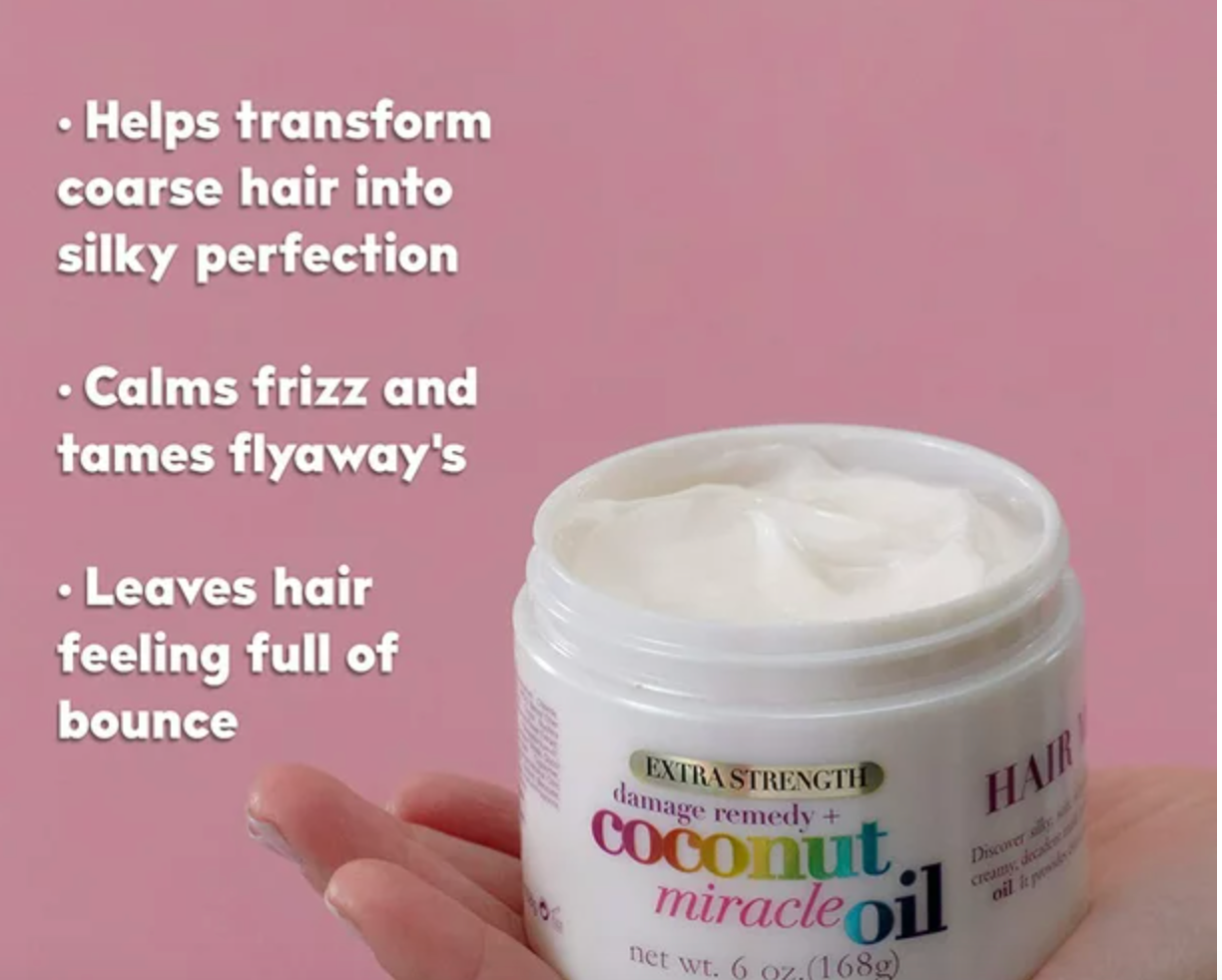 Ogx Coconut Miracle Oil Damage Remedy Hair Mask 6 Ounce Jar (3 Pack)
