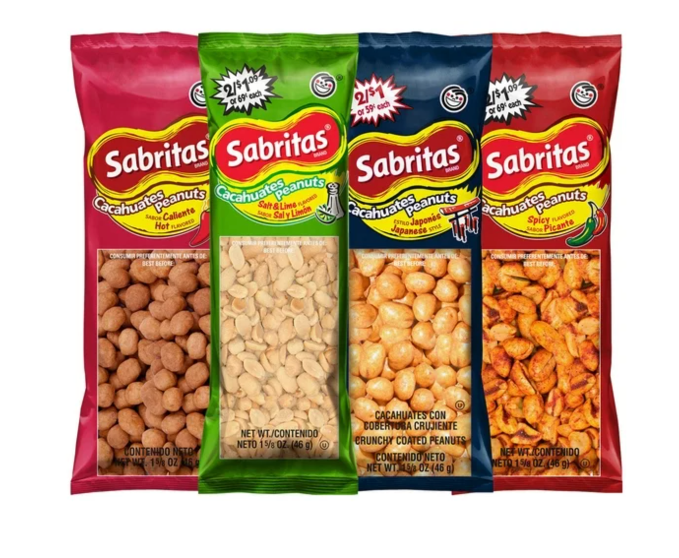 Sabritas Peanuts Variety Pack {30 pk.} free shipping.