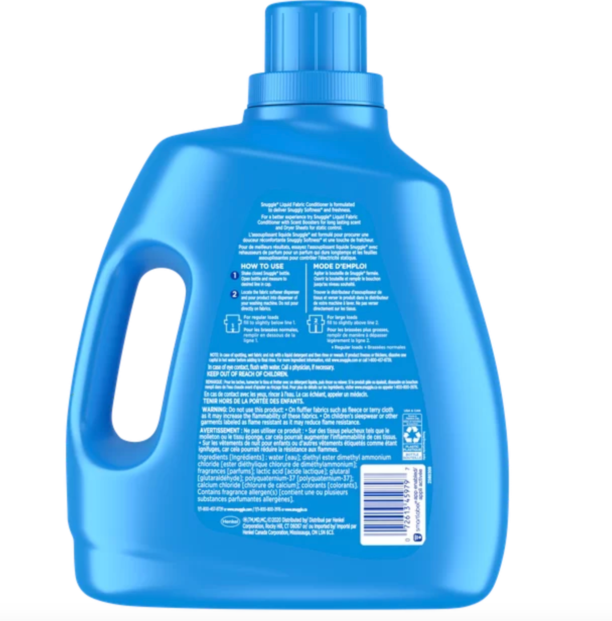 Snuggle Fabric Softener Liquid, Blue Sparkle, 120 Ounce, 150 Loads