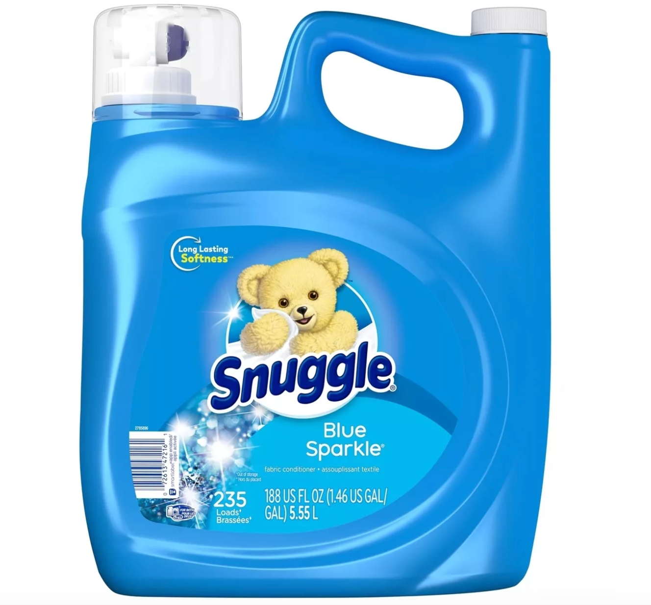 Snuggle Liquid Fabric Softener, Blue Sparkle (188 Fluid Ounce, 235 Loads)