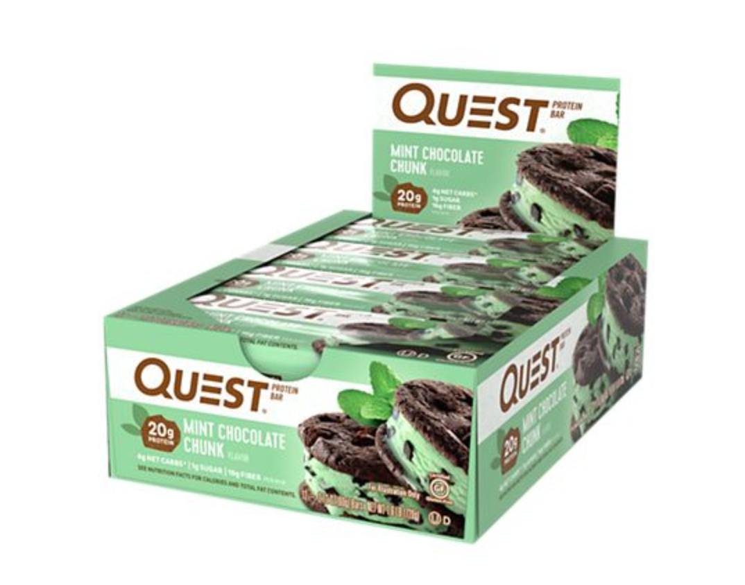 Quest Protein Bar - Mint Chocolate Chunk (12 Bars)