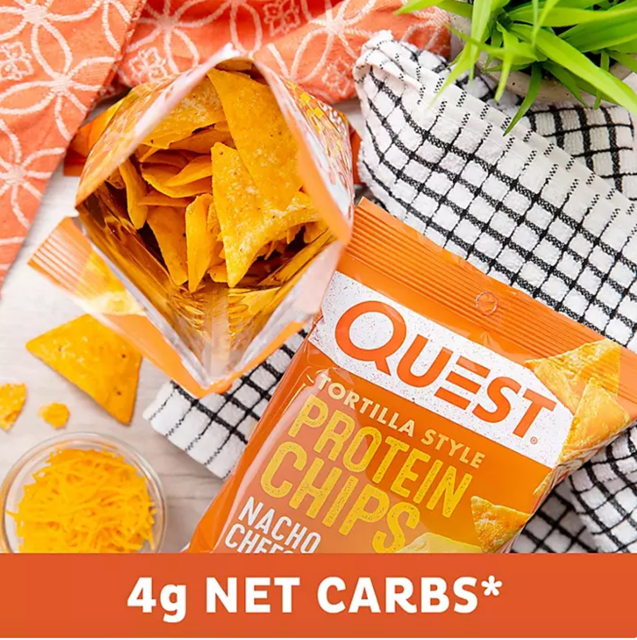 Quest Tortilla Style 18-19g Protein Chip Variety Pack, Nacho Cheese & Ranch, 14 ct.