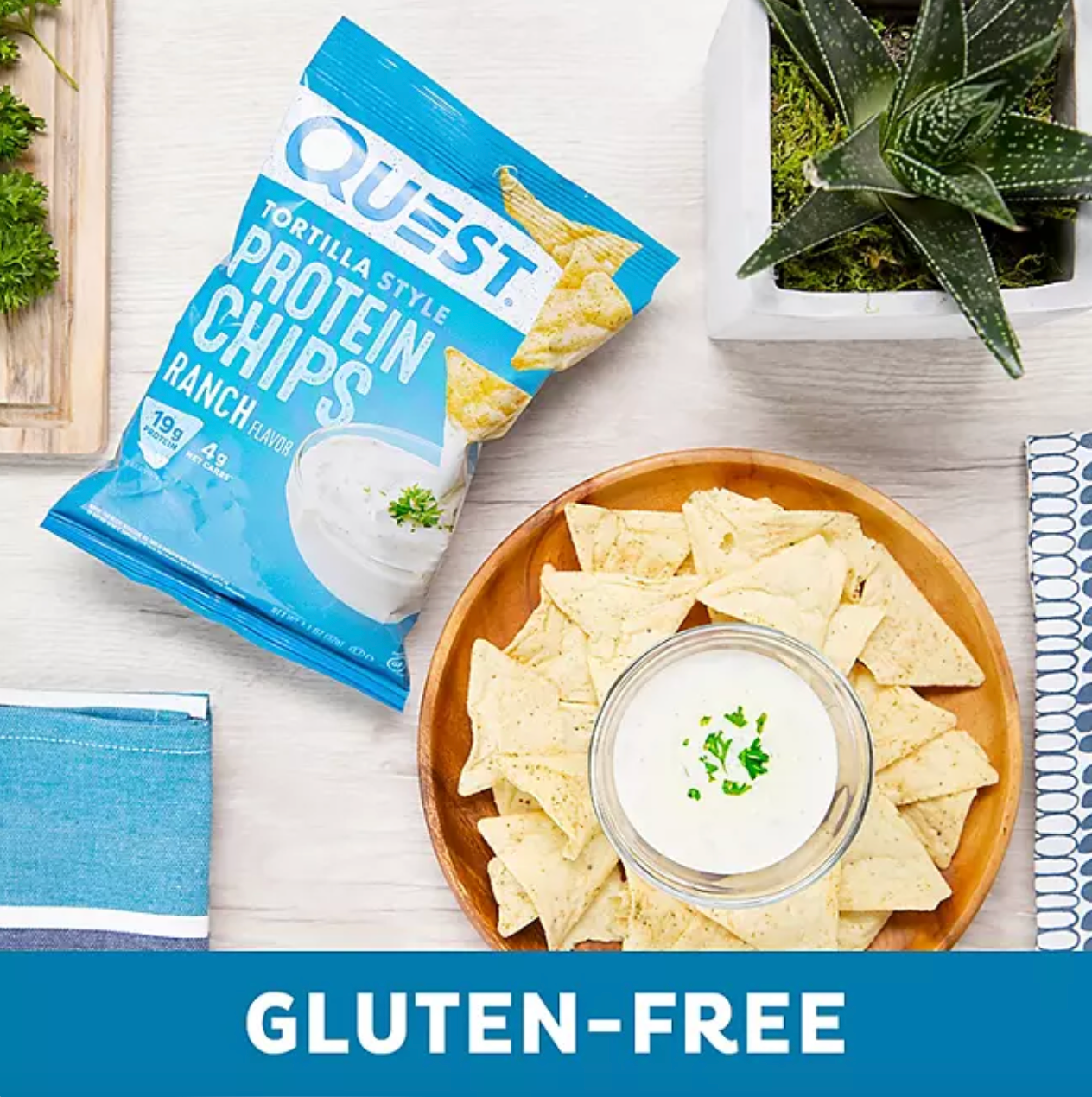 Quest Tortilla Style 18-19g Protein Chip Variety Pack, Nacho Cheese & Ranch, 14 ct.