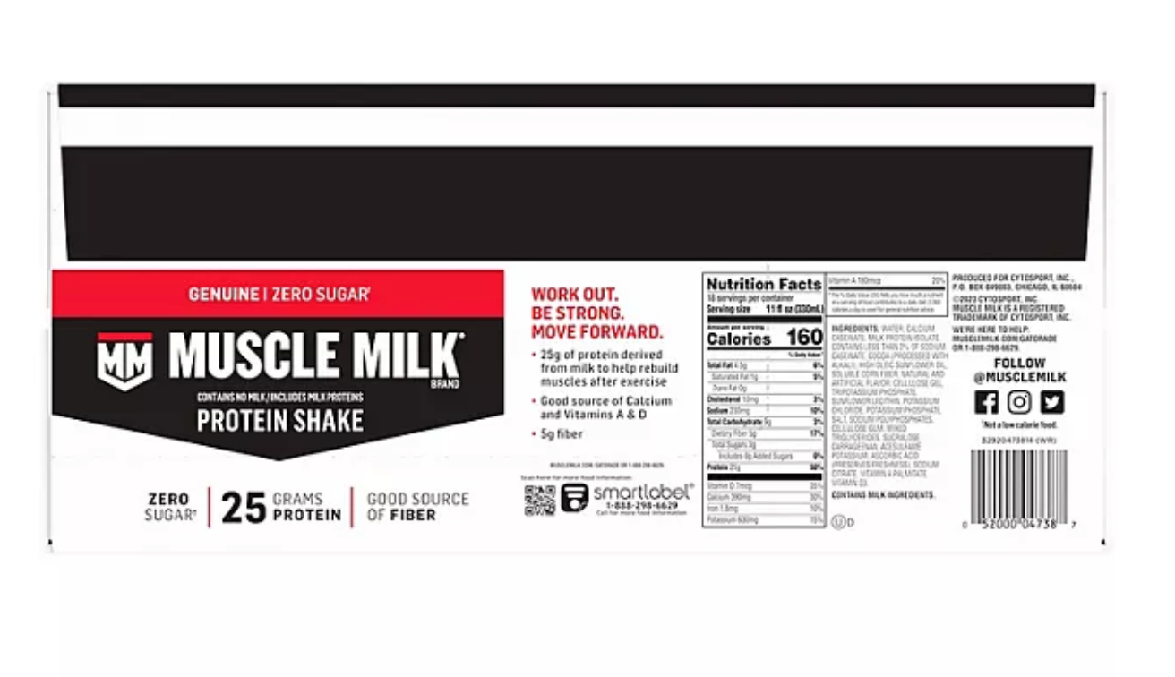 Muscle Milk Genuine Protein Shake, Chocolate (11 fl. oz., 18 pk.)