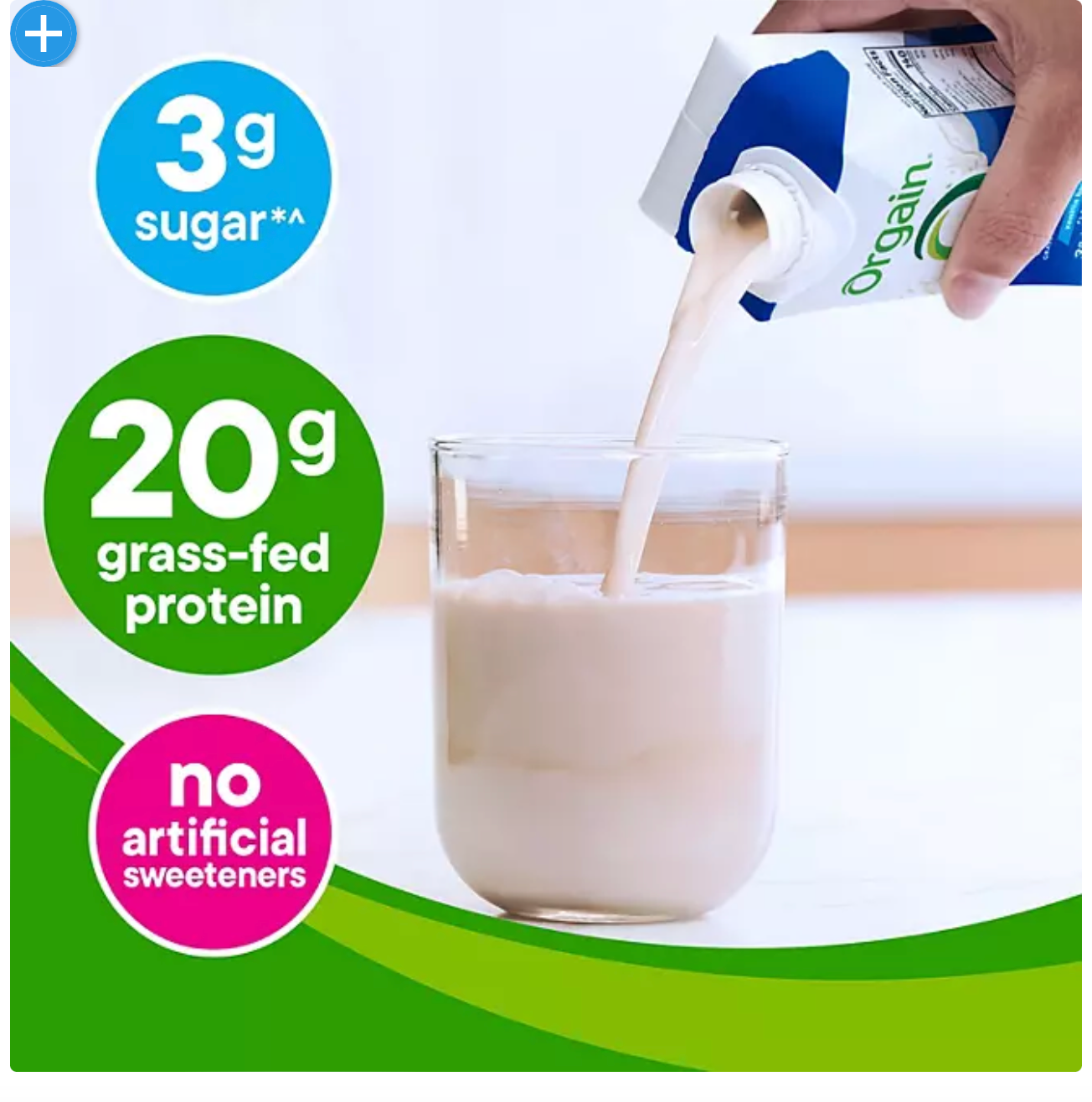 Orgain Clean Protein Grass-Fed Protein Shake, Vanilla Bean (11 fl. oz., 12 pk.)