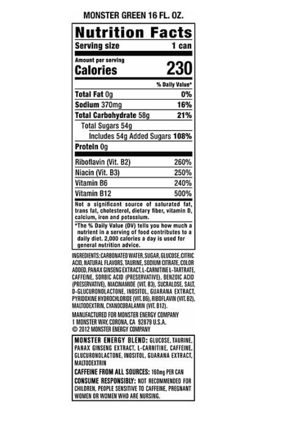 Monster Energy Original (16 fl. oz., 24 pk.)