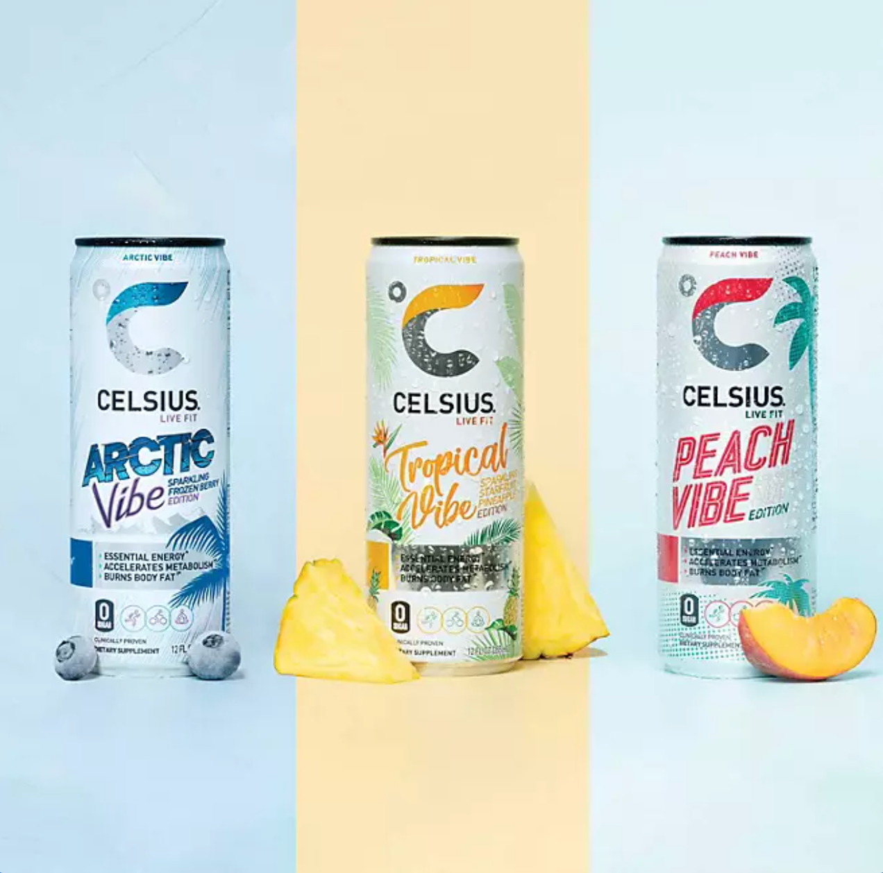 Celsius Essential Energy Sparkling Vibe Variety Pack (12 fl. oz., 18 pk.)