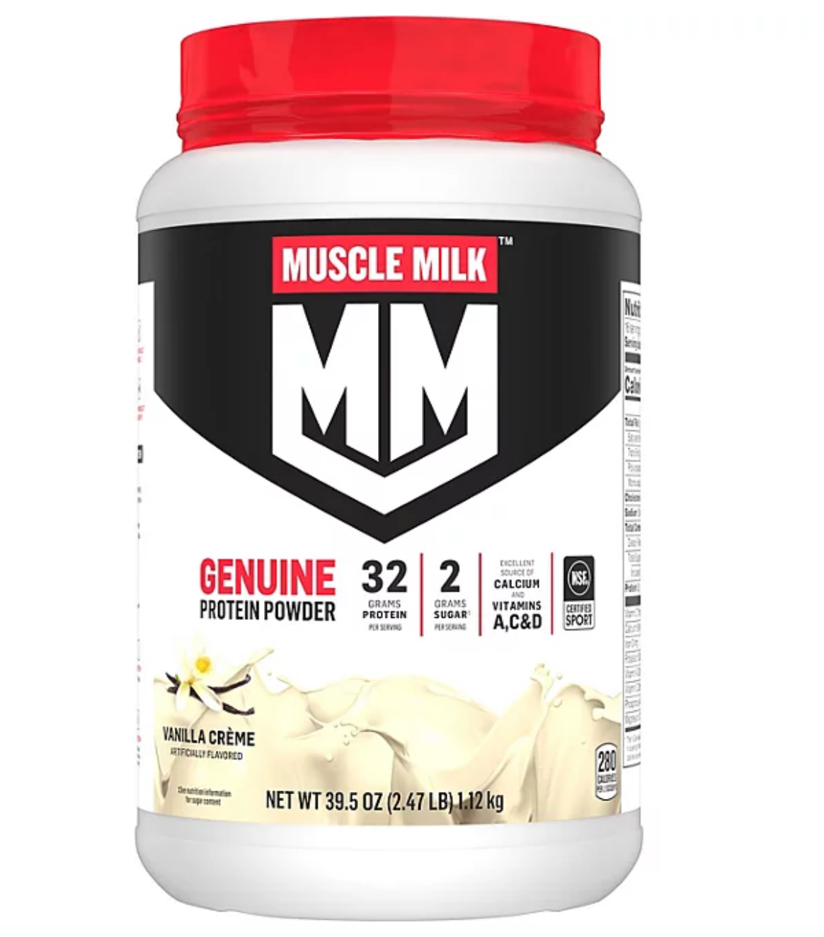 Muscle Milk Genuine Protein Powder, Vanilla Cream (39.5 oz.)