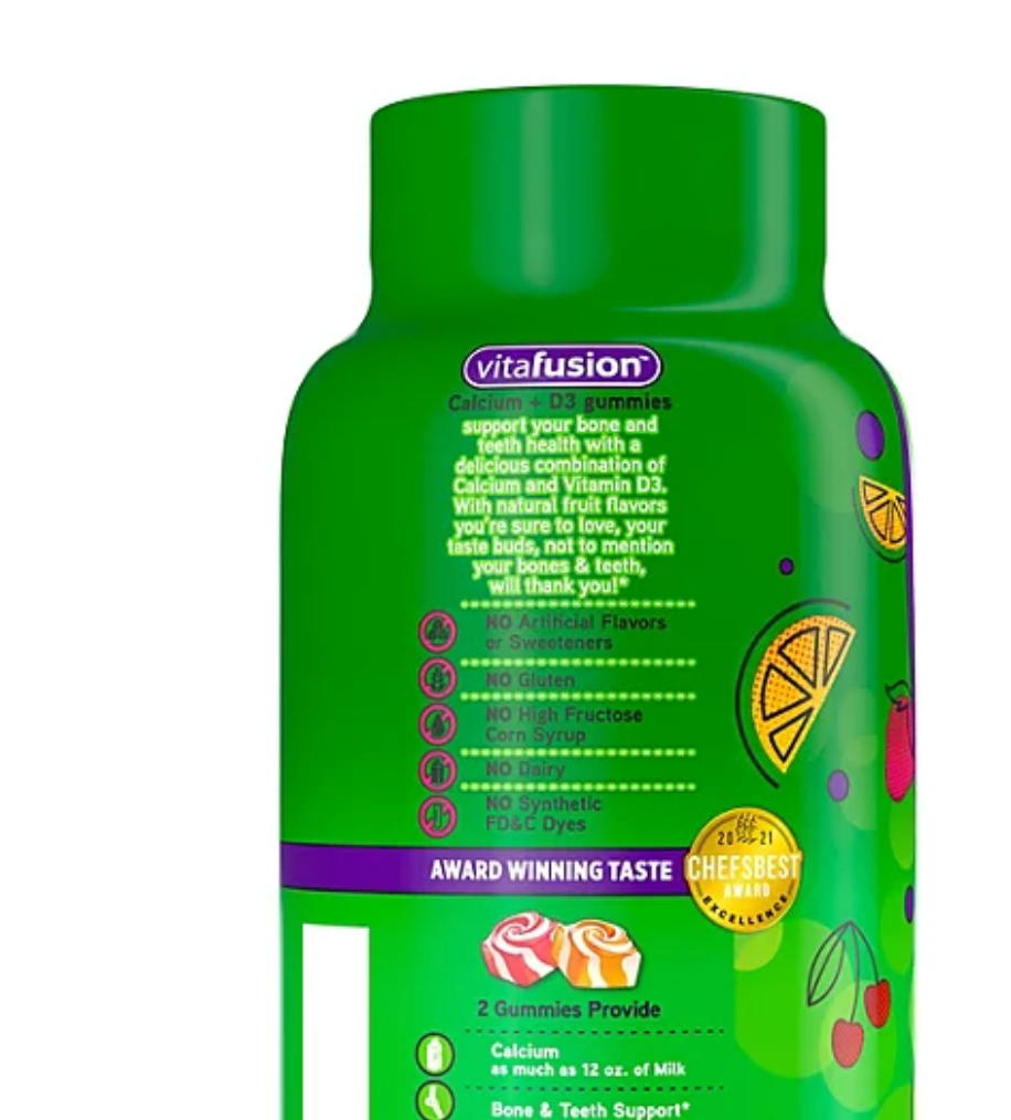 Vitafusion Calcium + D3 Gummies (200 ct.)