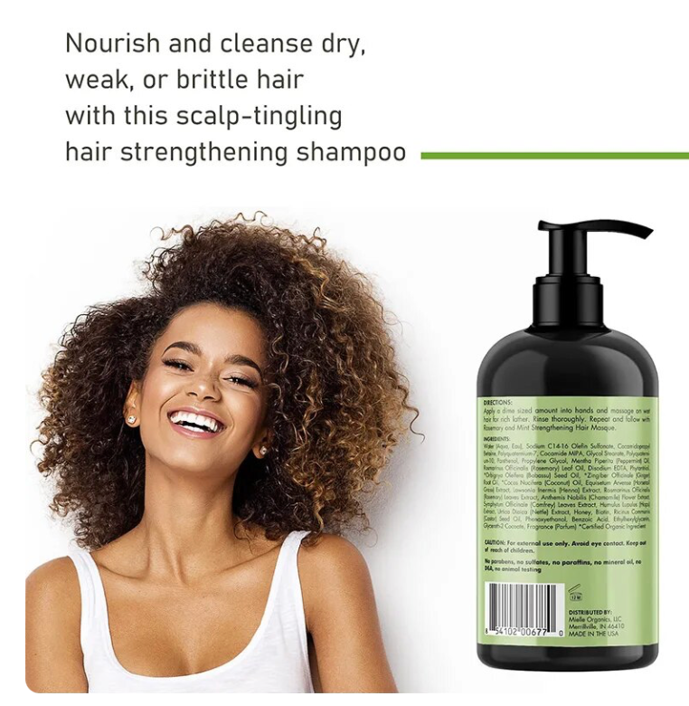 Cleaning Scalp Shampoo Repair Dry Frizzy Damage Refreshing Rosemary Mint Strong Shampoo Soft Nutrition Damaged Repair Shampoo