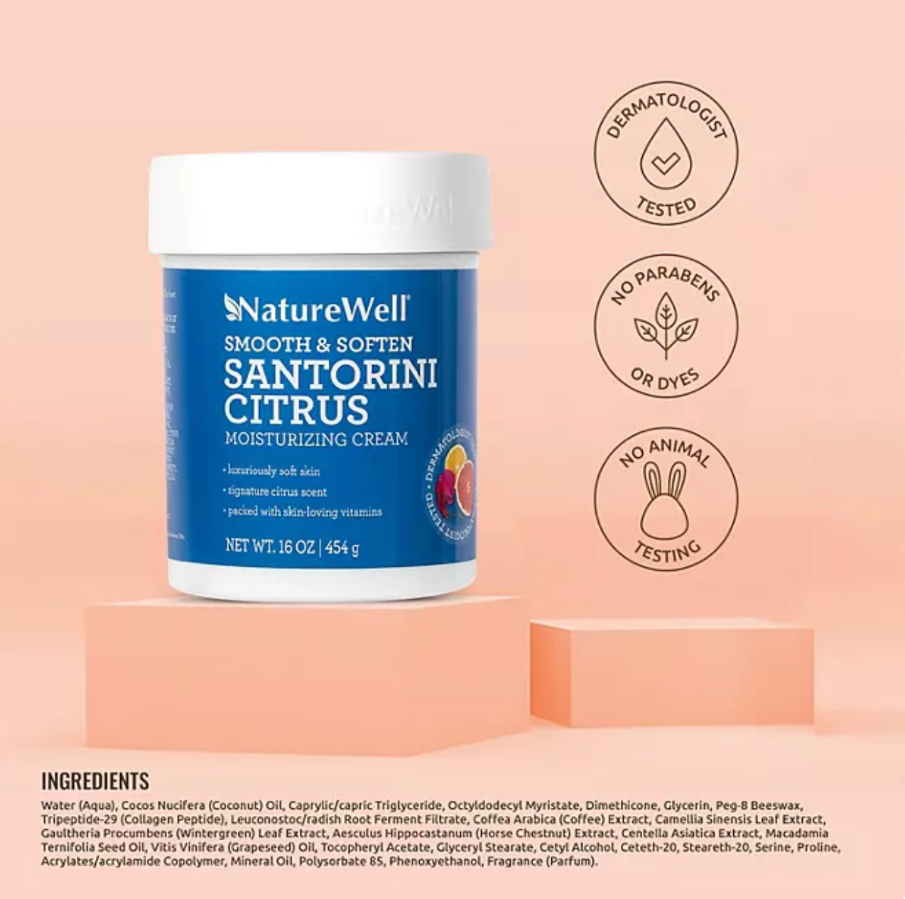 NatureWell Santorini Citrus Moisturizing Cream (16 oz., 2 pk.)