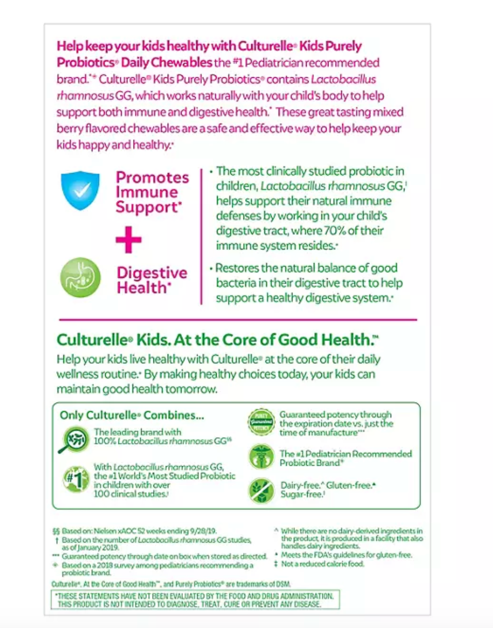 Culturelle Kids Purely Probiotic Daily Chewable Tablets (60 ct.)