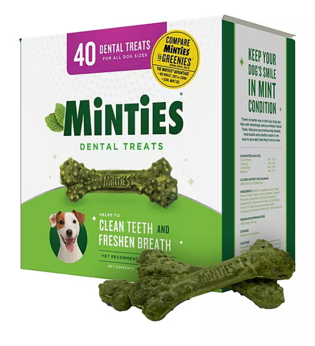 Minties Dental Dog Bone Treats, Maximum Mint (32 oz.)
