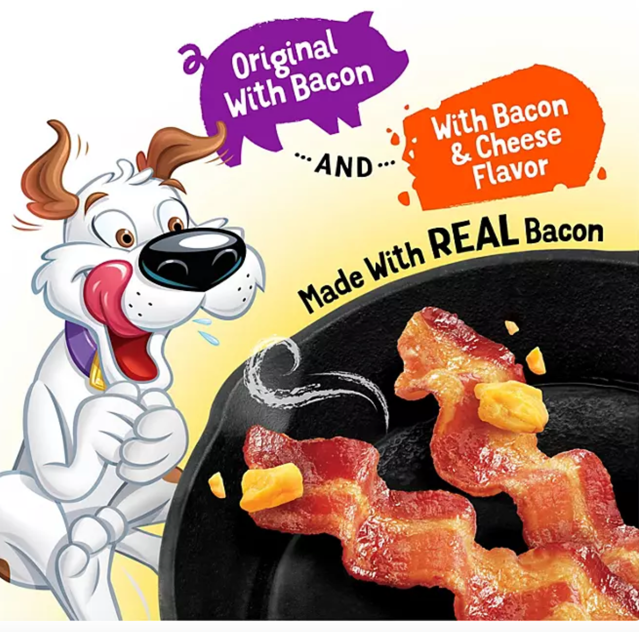 Purina Beggin' Strips Real Meat Dog Treats, Bacon & Bacon + Cheese Flavors (32 oz., 2 pk.)