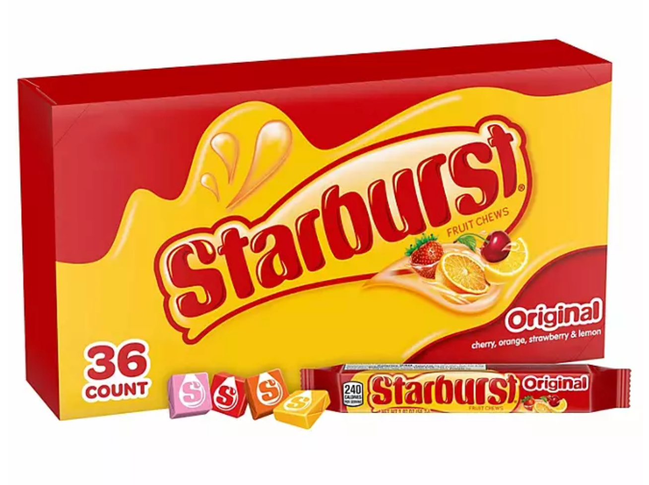 Starburst Original Fruity Chewy Candy Full Size Bulk Pack (2.07 oz., 36 ct.)