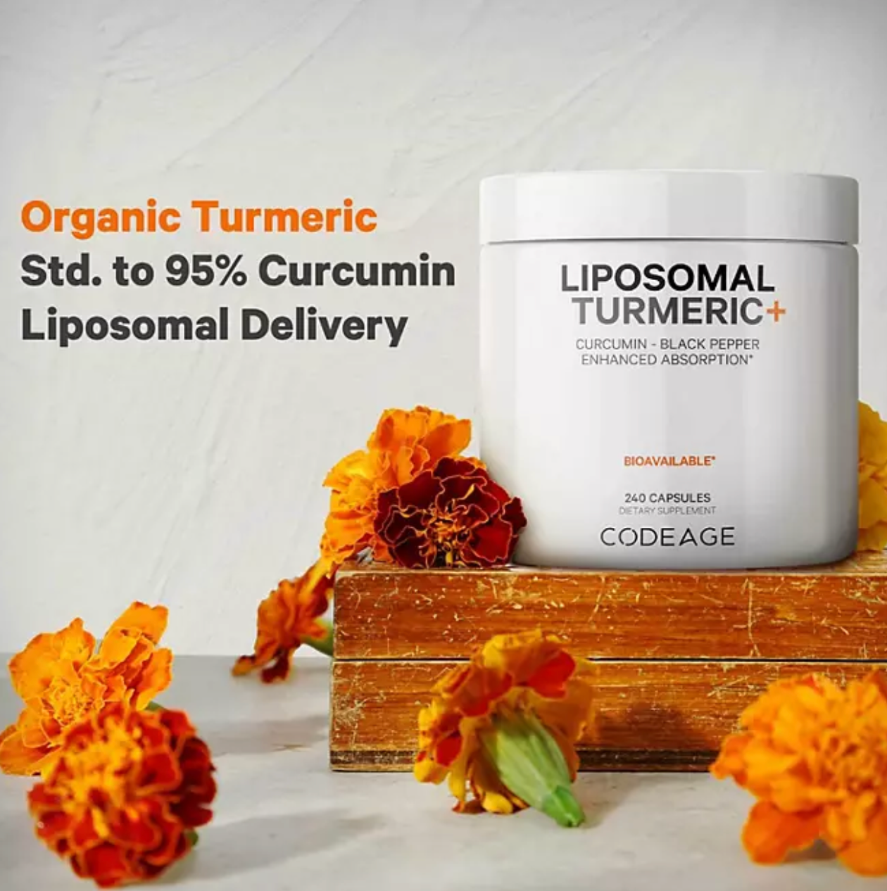 Codeage Liposomal Turmeric Curcumin + Black Pepper 240 ct.