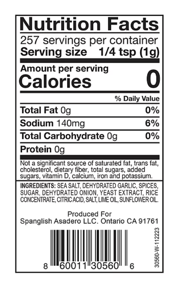 Spanglish Asadero Surf & Turf Seasoning, 9.1 oz.