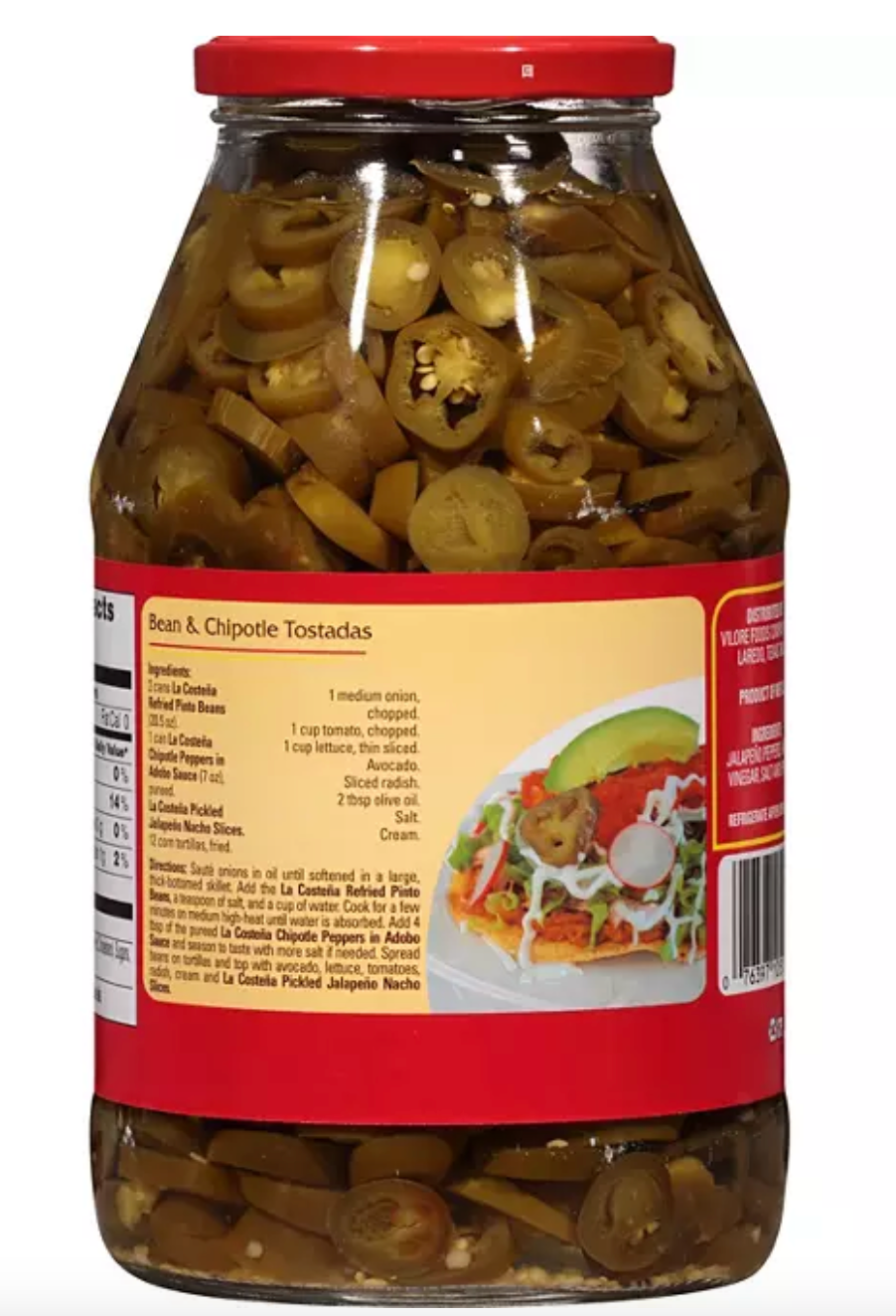 La Costeña Pickled Jalapeño Nacho Slices, 64 oz