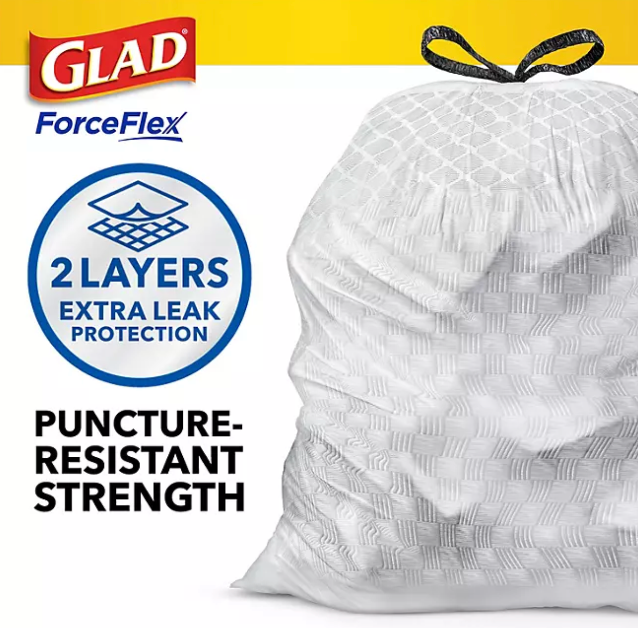 Glad ForceFlex 13-Gallon Kitchen Trash Bags, Gain Original Scent + Febreze, 160 ct.