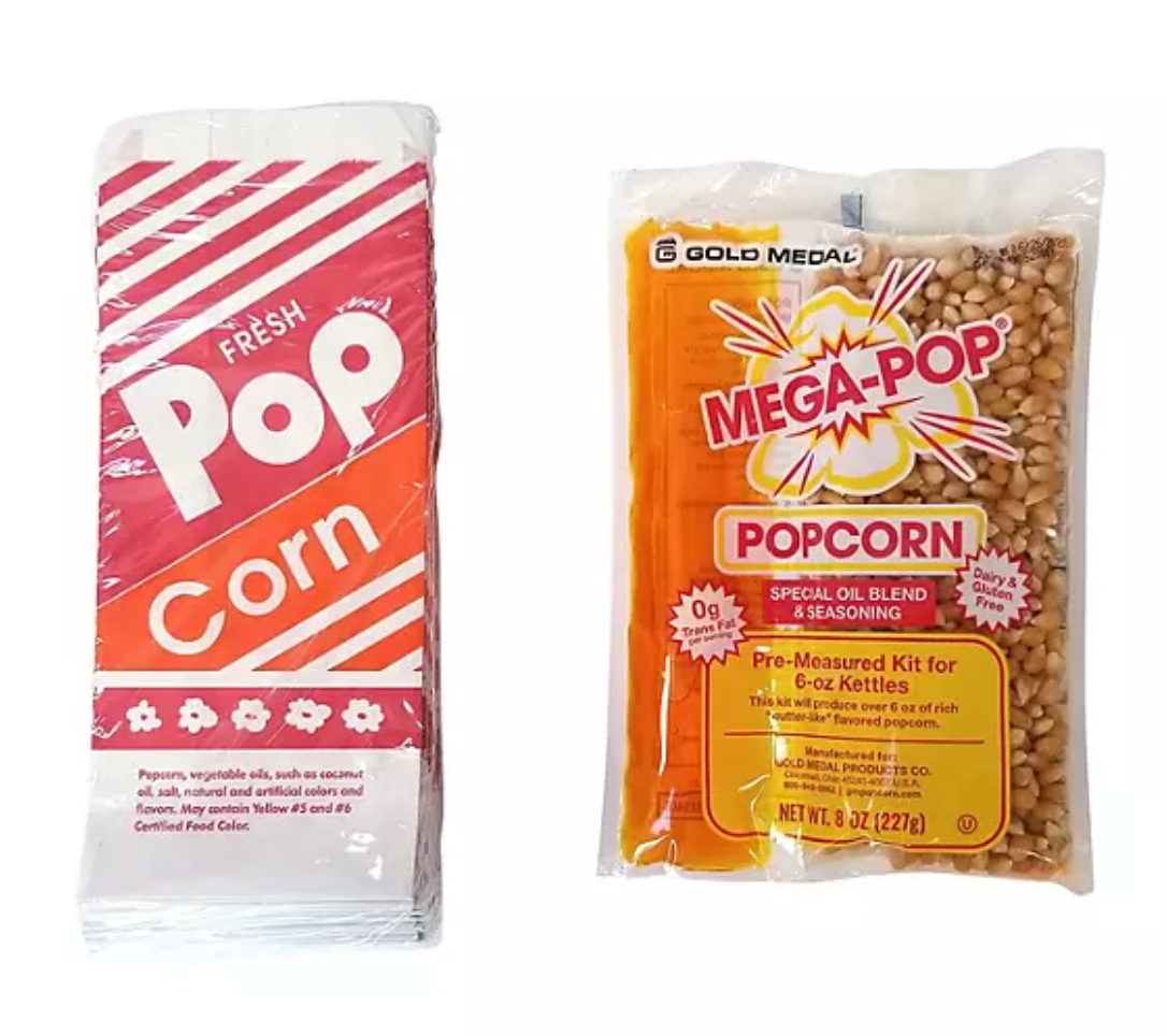 Gold Medal Mega-Pop All-In-One Popcorn Supply Kit for 6 oz. Poppers