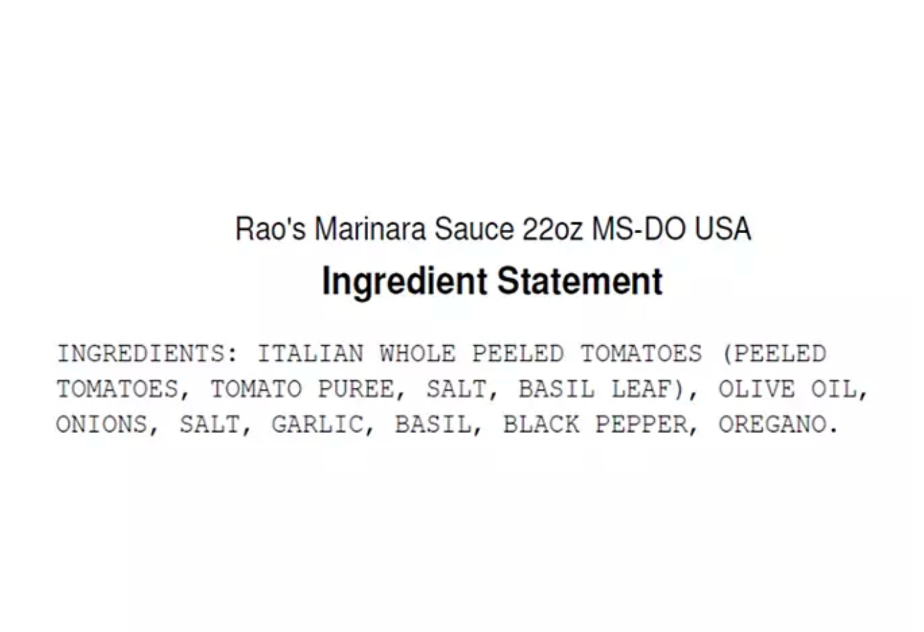 Rao's Homemade Marinara Sauce, 44oz.