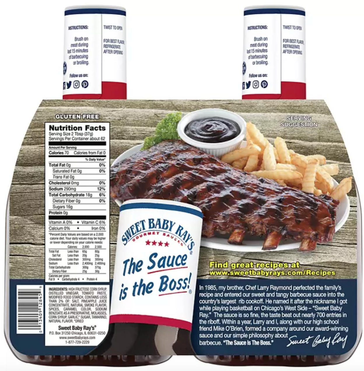Sweet Baby Ray's Barbecue Sauce 40 oz., 2 pk.