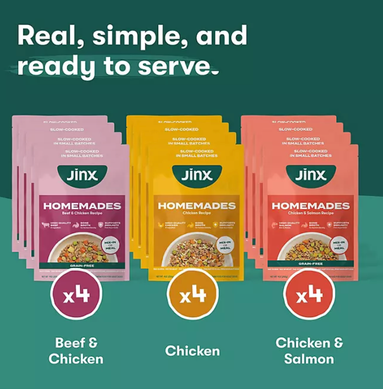 Jinx Homeamdes Variety Pack, Wet Dog Food Pack , 9oz , 12ct