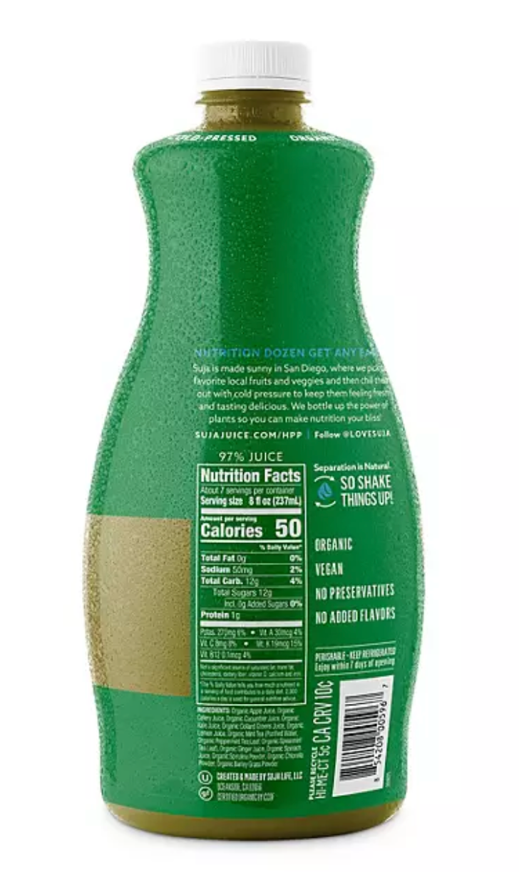 Suja Mighty Dozen Organic Fruit & Vegetable Juice Drink 59 fl. oz. bottle
