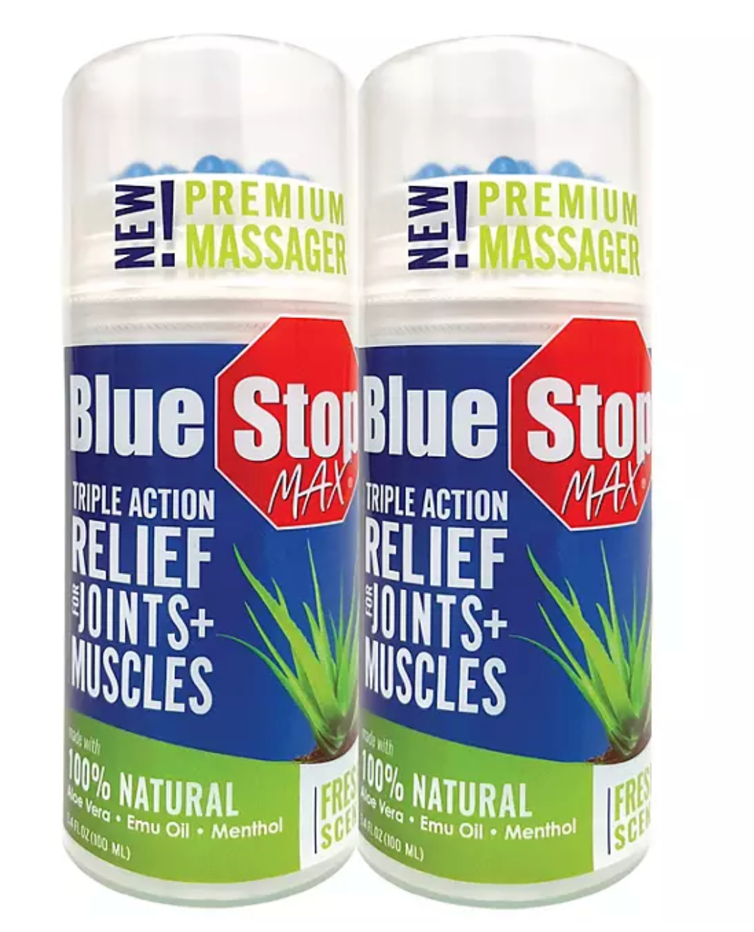 Blue Stop Max for Body Aches Massager Stick (3.4 oz., 2 pk.)