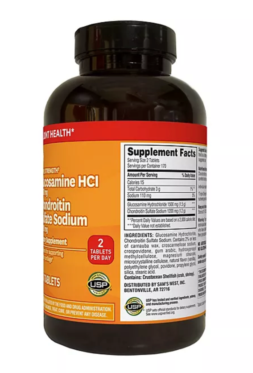 Triple Strength Glucosamine Chondroitin Tablets, 340 ct.