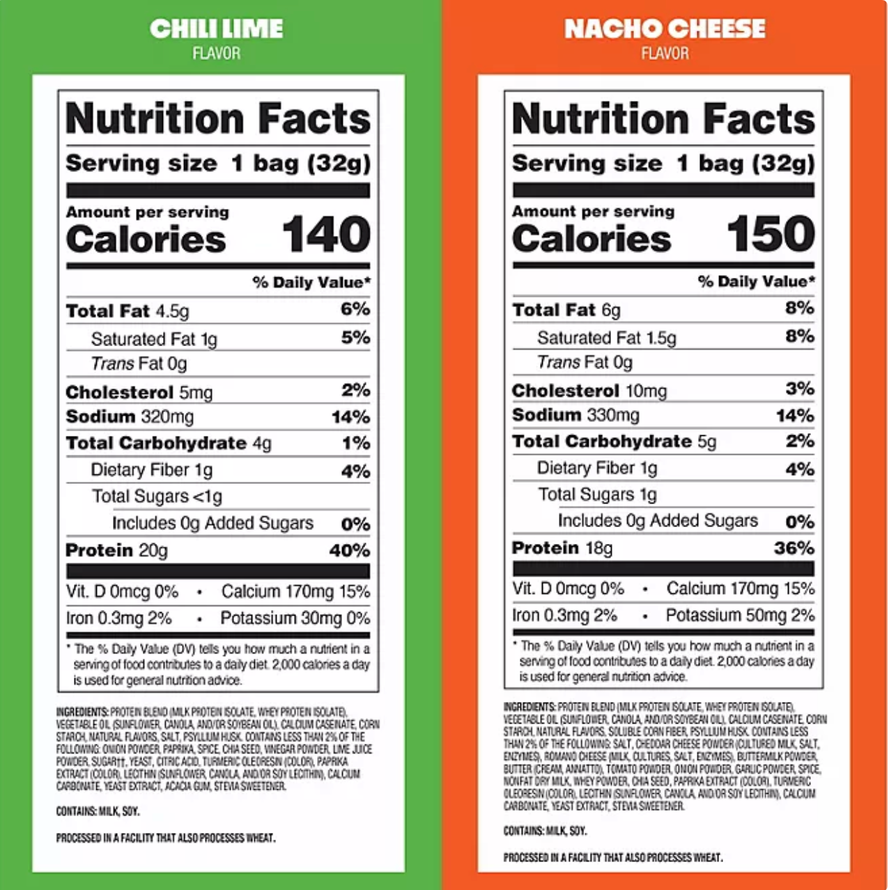 Quest Tortilla Style 18-20g Protein Chip Variety Pack, Chili Lime and Nacho Cheese 14 ct.